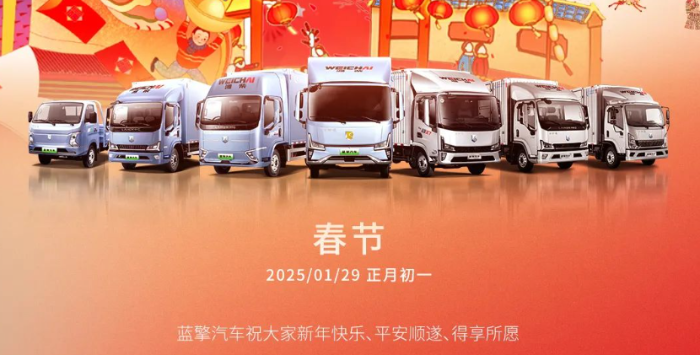正月初一 | 潍柴蓝擎祝您一路擎风千里行！